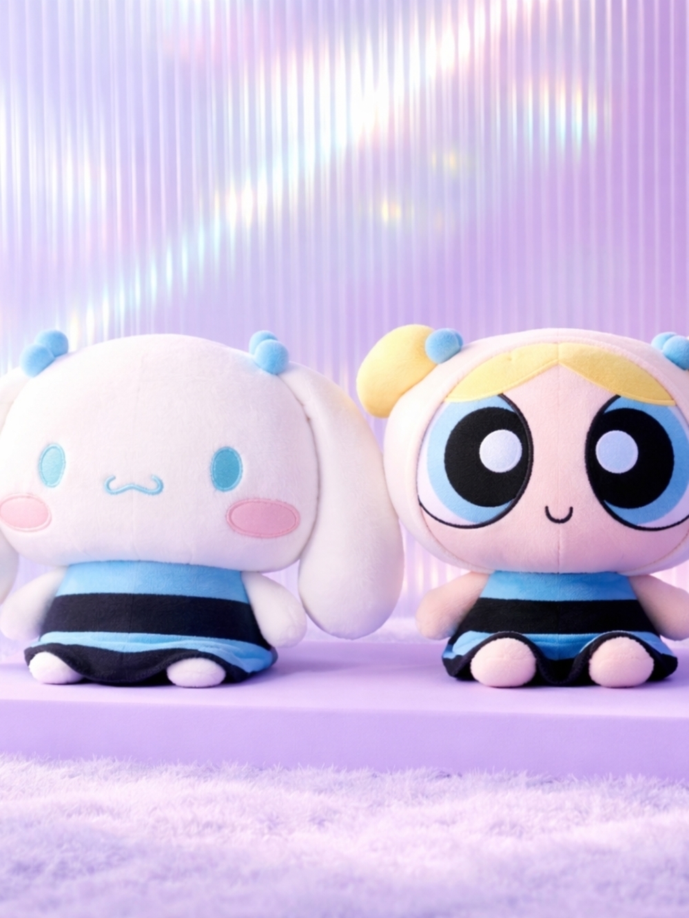 Hello Kitty x Powerpuff Girls Bubbles Plushie Duo